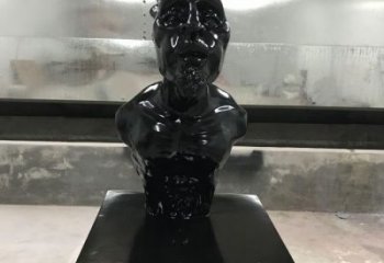 抽象胸像雕塑，仿銅工藝效果，玻璃鋼人物雕塑廠家