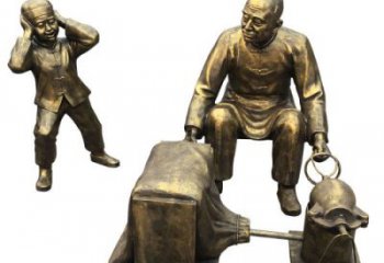 步行街爆米花雕塑實(shí)景圖 游樂場景觀民俗雕塑 鑄造小吃雕塑