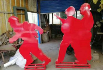 別墅區(qū)工人雕塑廠家 大型別墅區(qū)勞動雕塑 剪影民俗雕塑
