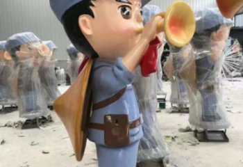 別墅區(qū)交警雕塑廠 大型別墅區(qū)士兵雕塑 剪影軍人雕塑