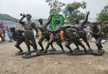 大門口交警雕塑廠家 發(fā)光公園軍人雕塑 仿真士兵雕塑