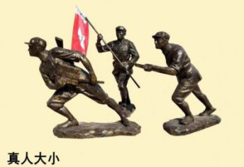 公園交警雕塑生產(chǎn)商 戶外軍人雕塑 抽象士兵雕塑