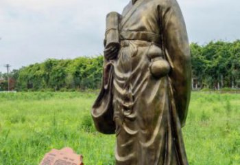 商業(yè)街張仲景雕塑廠 烤漆擺件 彩繪名醫(yī)雕塑