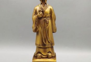 庭院張仲景雕塑廠家 公園草地藥王雕塑 仿銅名醫(yī)雕塑
