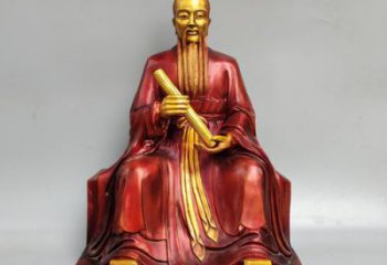 張仲景雕塑廠家 景觀美陳藥王雕塑 噴漆名醫(yī)雕塑