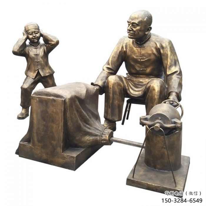廣場(chǎng)老人雕塑廠家 抽象景觀民俗雕塑 烤漆古代雕塑