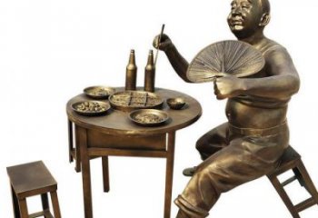 街道老人雕塑廠家 現(xiàn)代景觀擺件 彩繪古代雕塑