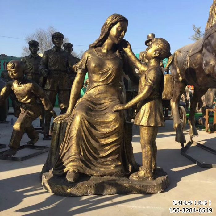母親雕塑廠家 大型別墅區(qū)女人雕塑 農(nóng)村肖像雕塑