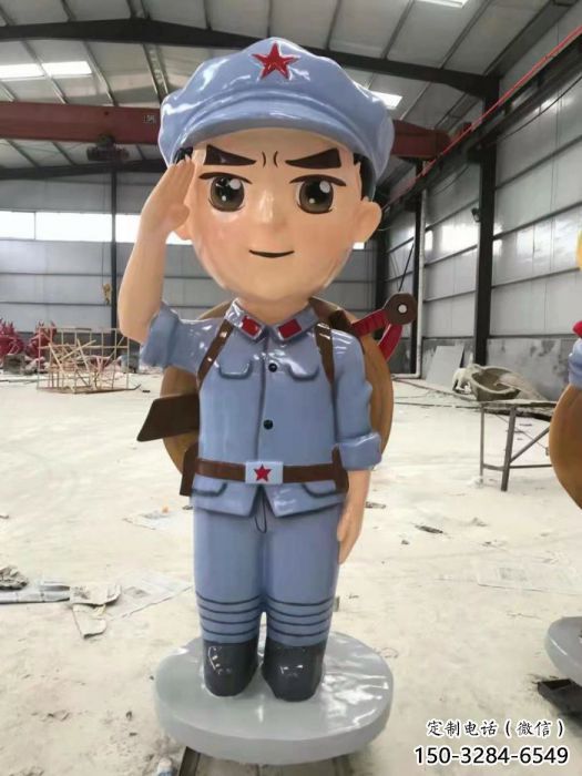玻璃鋼武警雕塑 彩繪警察雕塑 戶外戰(zhàn)士雕塑