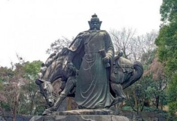 創(chuàng)意岳飛雕塑 玻璃鋼名人雕塑 公園肖像雕塑
