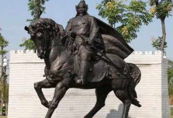 仿古岳飛雕塑 草地名人雕塑 房地產(chǎn)肖像雕塑廠家