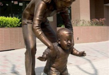 創(chuàng)意母親雕塑 玻璃鋼女人雕塑 公園肖像雕塑