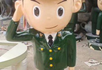 仿古武警雕塑 玻璃鋼警察雕塑 房地產(chǎn)戰(zhàn)士雕塑