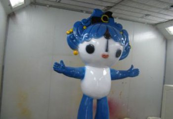 大型福娃雕塑 步行街體育雕塑 彩繪奧運(yùn)雕塑