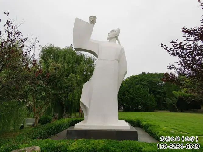 廣場(chǎng)李白雕塑廠家 抽象景觀古代雕塑 烤漆詩(shī)人雕塑