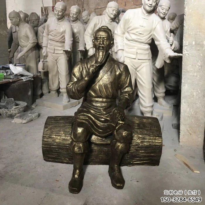 景觀魯班雕塑 玻璃鋼手藝人雕塑 商業(yè)街木匠雕塑