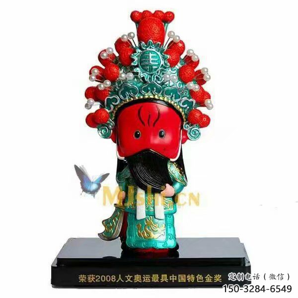 房地產(chǎn)京劇雕塑廠家 現(xiàn)代民俗雕塑 幾何唱戲雕塑