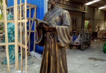 草地李時珍雕塑 玻璃鋼古代雕塑 大型名醫(yī)雕塑