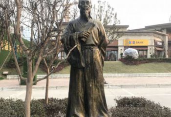 村口李時珍雕塑廠家 景觀人物雕塑 公園名醫(yī)雕塑