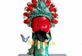 房地產(chǎn)京劇雕塑廠家 現(xiàn)代民俗雕塑 幾何唱戲雕塑