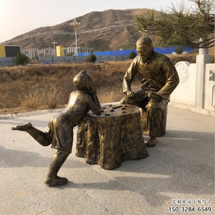 大型商場(chǎng)下象棋雕塑價(jià)格 仿真雕塑 戶(hù)外民俗雕塑