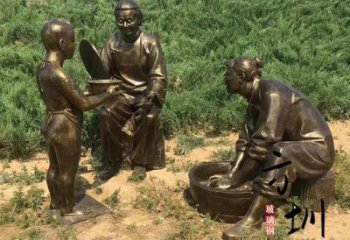 農村孝道雕塑廠 抽象藝術人物雕塑 烤漆文化雕塑