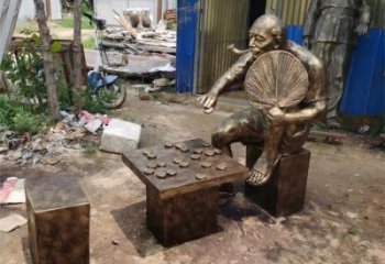 廣場(chǎng)下象棋雕塑供應(yīng)商 抽象雕塑 烤漆民俗雕塑