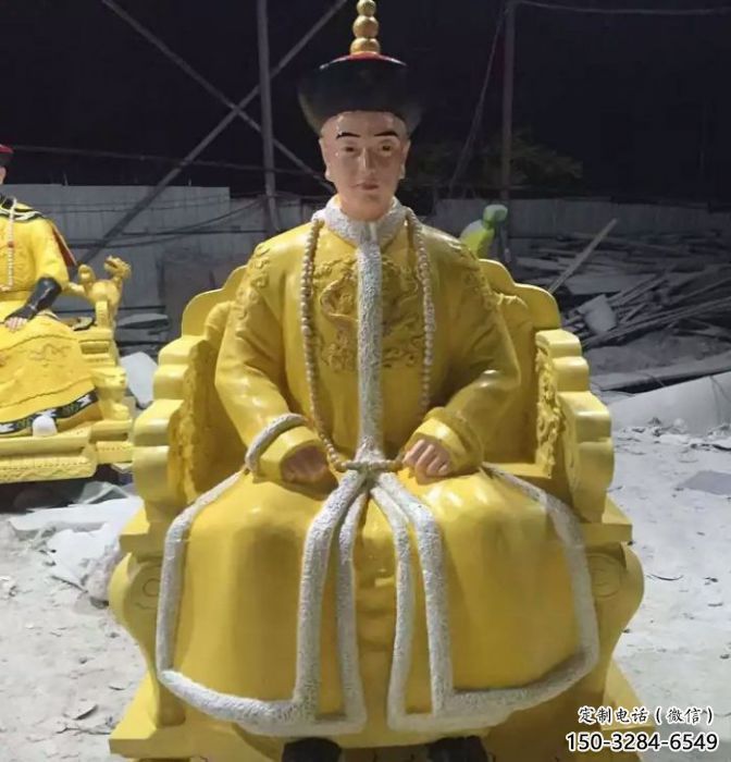 大型皇帝雕塑生產(chǎn) 仿真古代雕塑 玻璃鋼人物雕塑