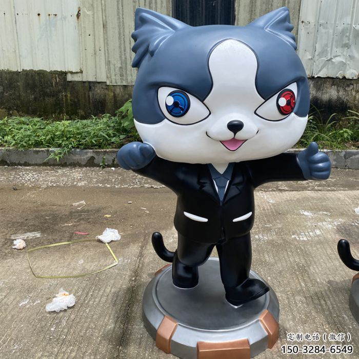 加工噴漆黑貓警長雕塑 中式村口卡通雕塑 草地雕塑 加工噴漆黑貓警長雕塑 中式村口卡通雕塑 草地雕塑