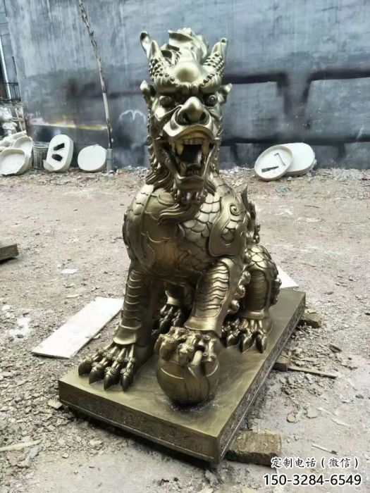 景區(qū)麒麟雕塑，景區(qū)動物雕塑，玻璃鋼材質(zhì)