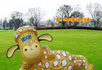 公園小羊雕塑，動漫雕塑，卡通彩繪工藝