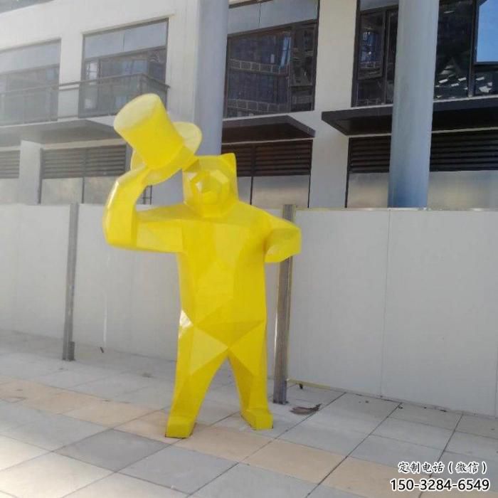 戶(hù)外大熊雕塑，公園廣場(chǎng)雕塑，仿真彩繪工藝制作