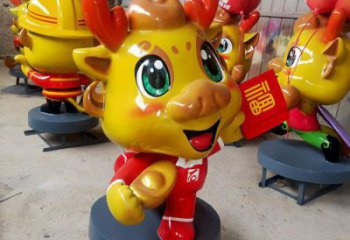 彩繪龍形雕塑廠家，動(dòng)漫動(dòng)物小品，彩繪工藝效果