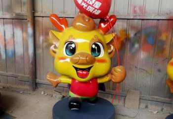 動(dòng)漫龍形雕塑廠家，動(dòng)漫動(dòng)物小品，彩繪工藝效果