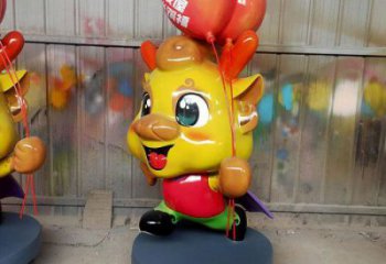 戶外龍形雕塑廠家，動(dòng)漫動(dòng)物小品，彩繪工藝效果