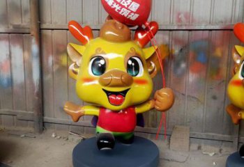 幼兒園龍形雕塑廠家，動(dòng)漫動(dòng)物小品，彩繪工藝效果