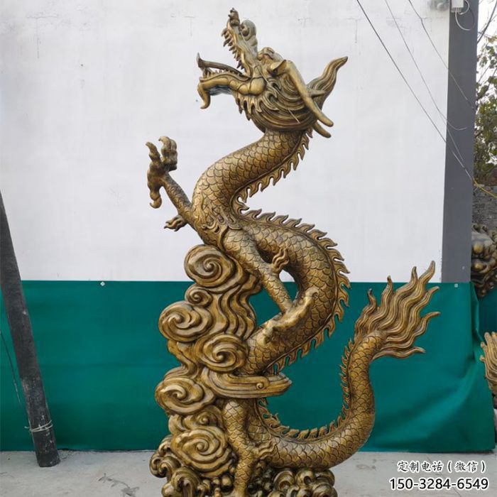 定價龍頭雕塑廠家，仿銅動物雕塑，房地產(chǎn)售樓處擺件