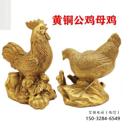 家禽小雞雕塑，動(dòng)物主題，彩繪工藝