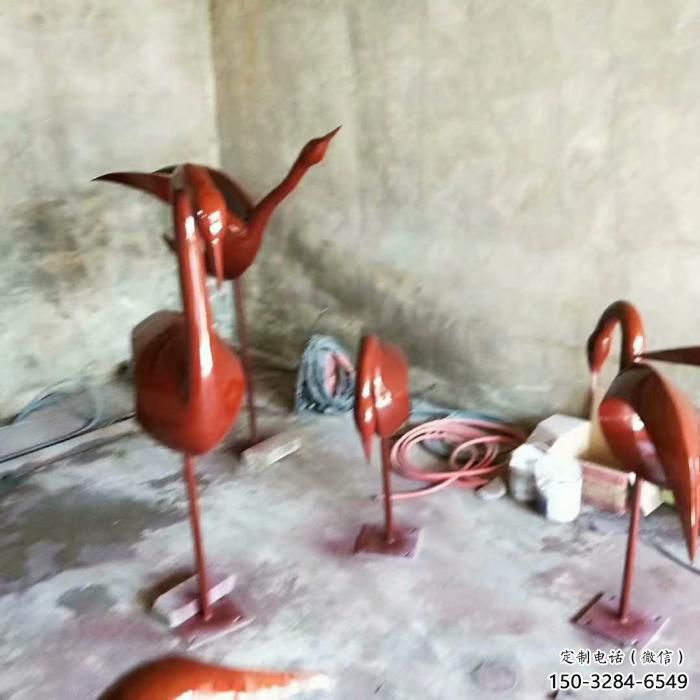 庭院鳥類雕塑，動(dòng)物主題，鍍銅工藝