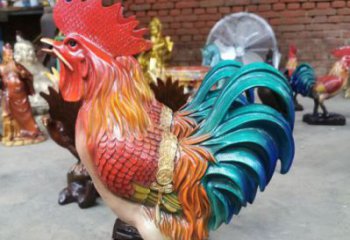 彩繪小雞雕塑，仿真主題，公園廣場動物