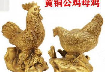 家禽小雞雕塑，動物主題，彩繪工藝