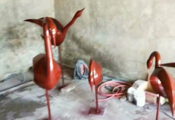 庭院鳥類雕塑，動物主題，鍍銅工藝