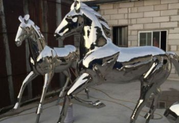 公園戰(zhàn)馬雕塑廠家，廣場園林主題，仿古工藝效果
