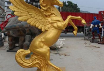 廣場(chǎng)天馬雕塑廠家，動(dòng)物擺件，仿古工藝
