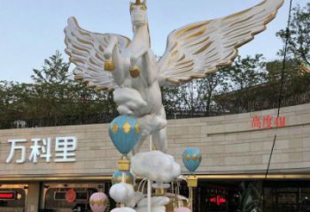 預(yù)定景區(qū)天馬雕塑，美陳小品，仿真動(dòng)物雕塑主題