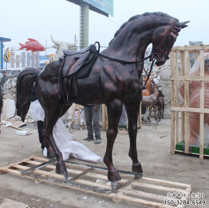 步行街小馬雕塑廠家，景觀主題，古銅工藝