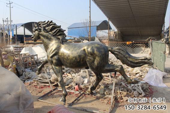 城市小馬雕塑廠家，動物擺件，仿銅工藝