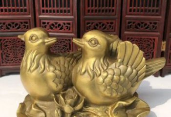承接仿真鴛鴦雕塑 酒店公園雕塑 風景區(qū)擺件