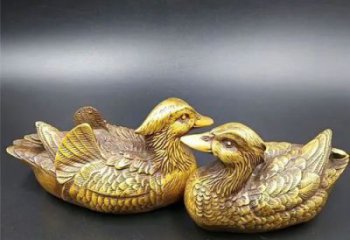 水景鴛鴦雕塑廠家 風(fēng)景區(qū)動物雕塑 廣場小品