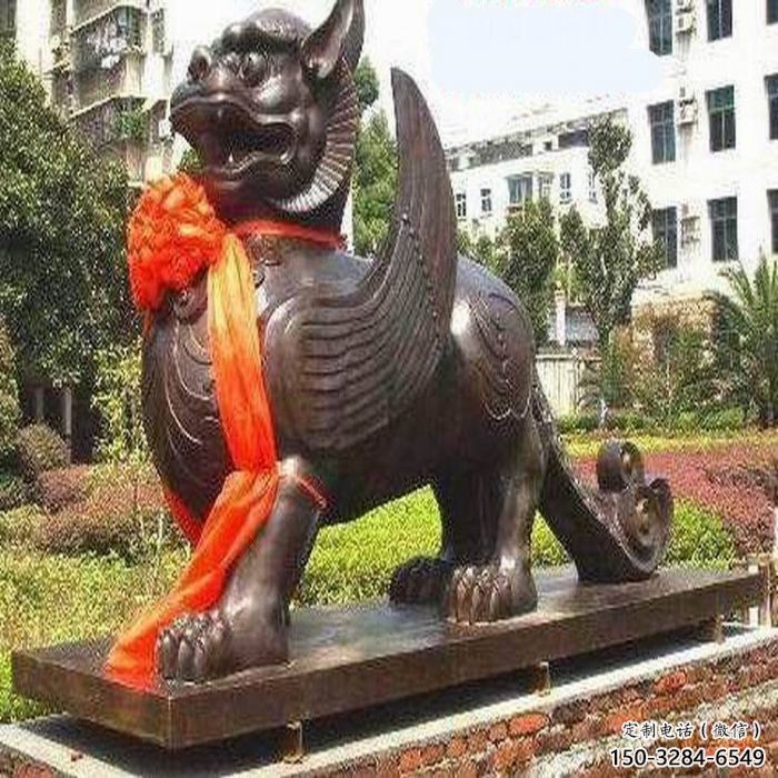 公園白虎雕塑，鍍金歐式雕塑，仿古擺件